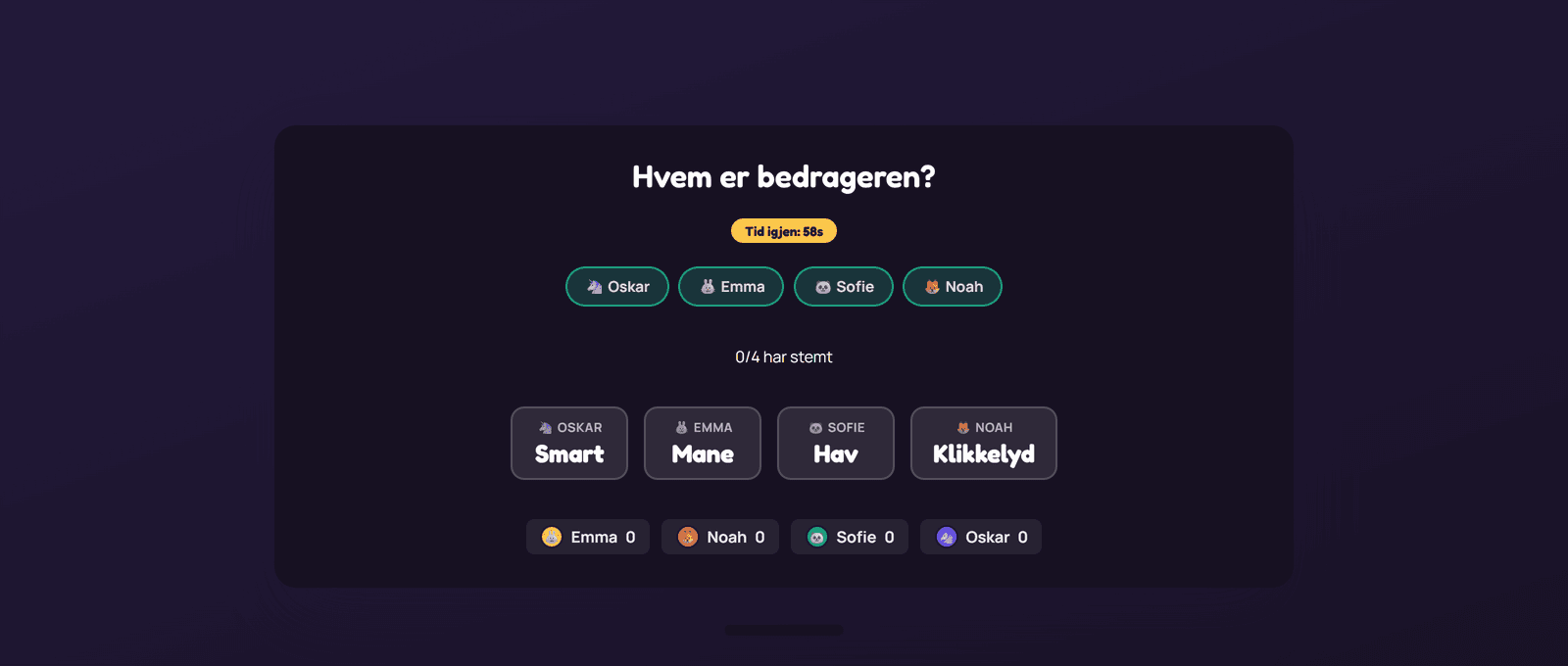Bedrageren — avstemning