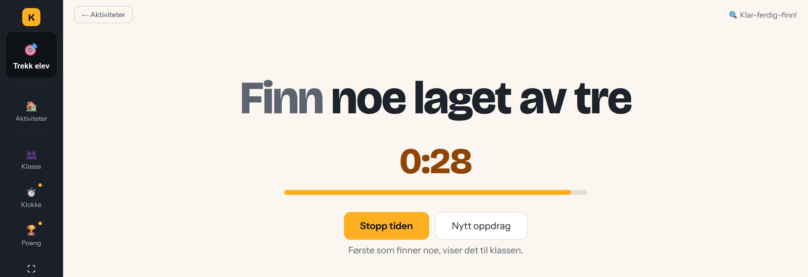 KickStart! — tidtakar